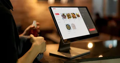 Touchscreen-Bestellsystem in einem Restaurant