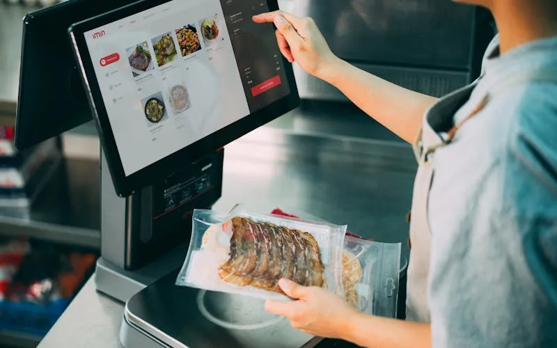Touchscreen-Kassensystem am Point of Sale